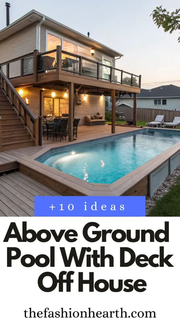 Above Ground Pool With Deck Off House