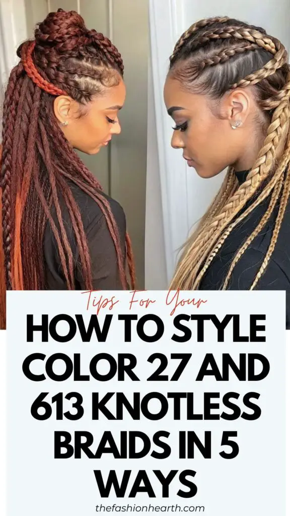 style Color 27 and 613 Knotless Braids