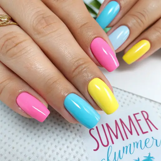 Bright Summer Nails:
