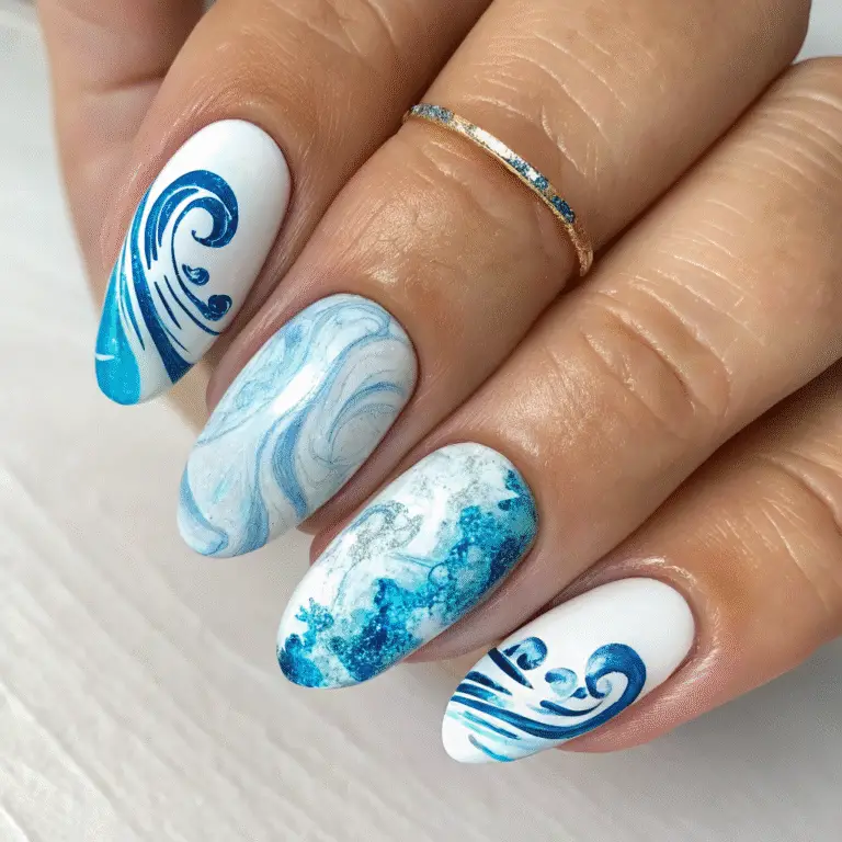 Santorini Nails: 8 Nail Art Ideas to Copy