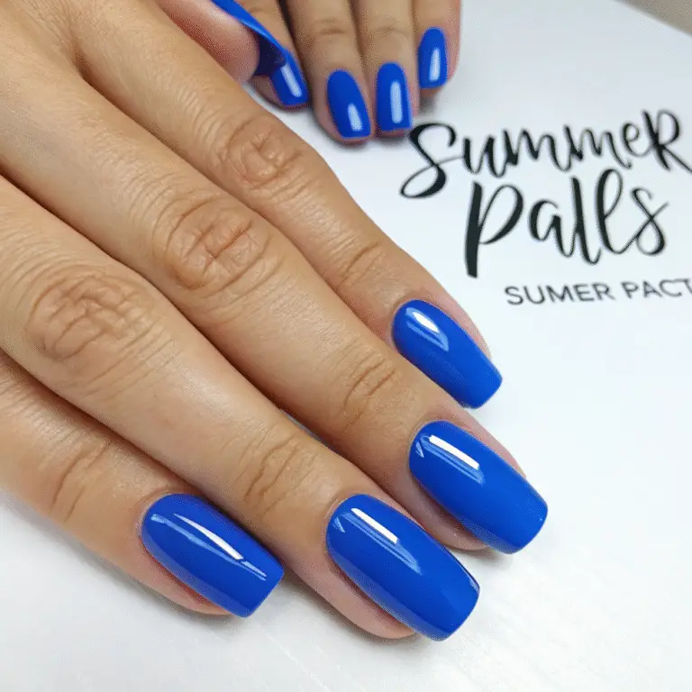 Blue Summer Nails