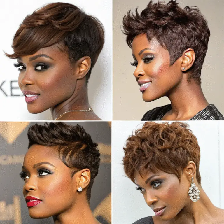 Brown Pixie Cut Black Women