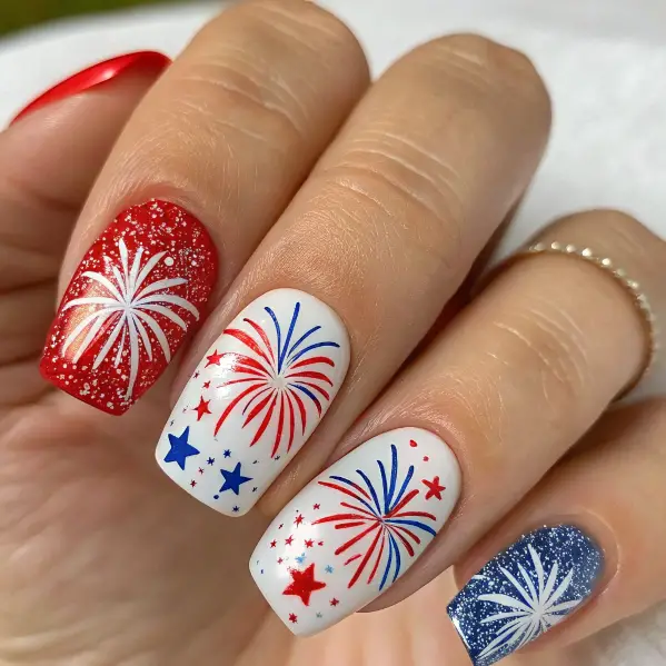 Firework Nails