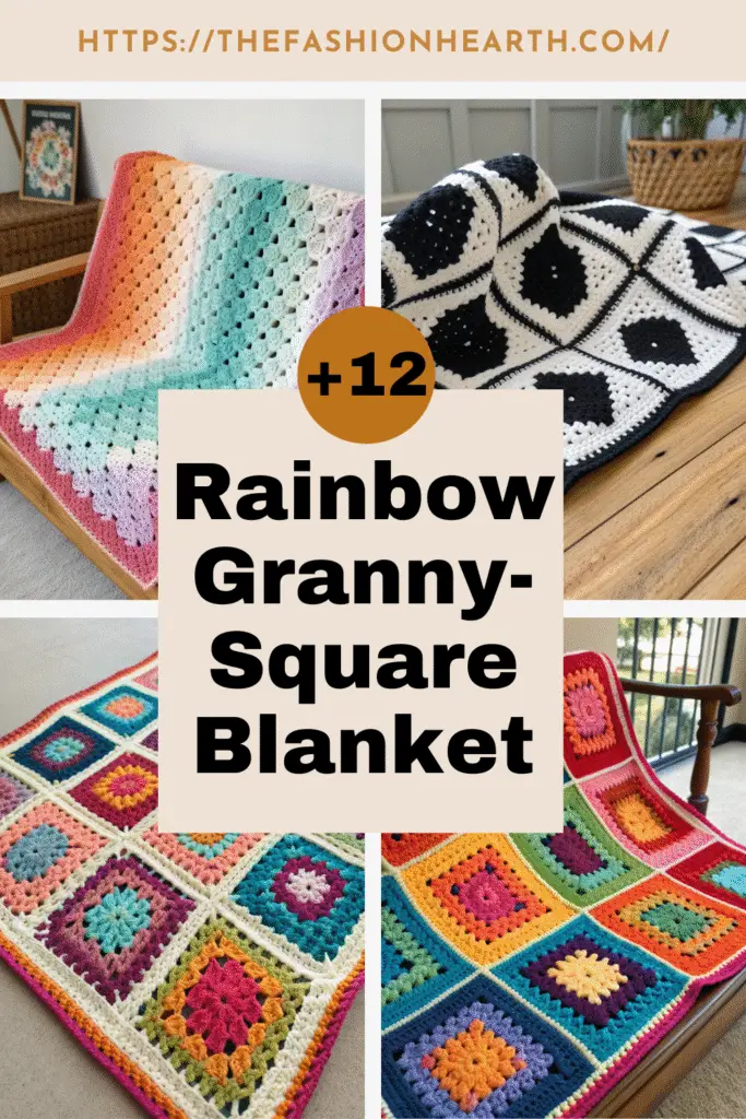 12 Crochet Modern Granny-Square Blankets Ideas